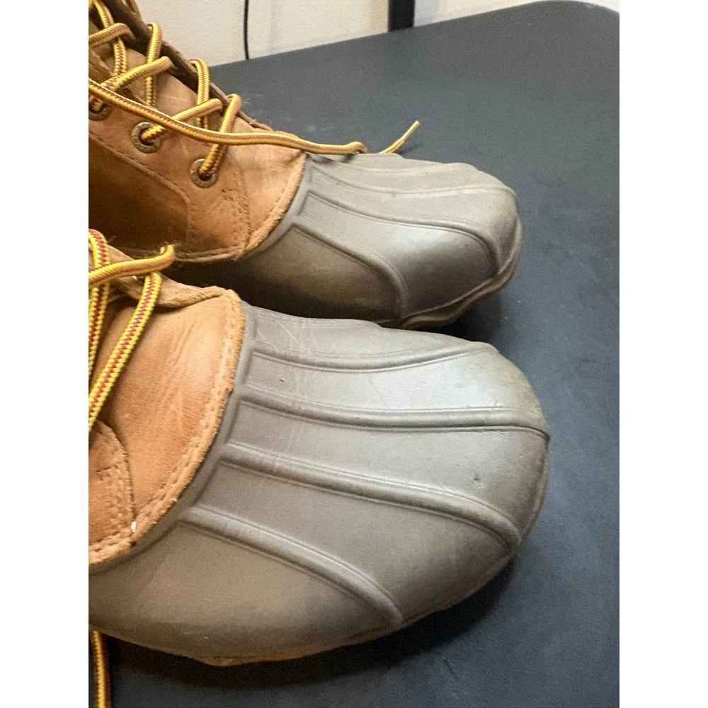 Sperry Top-Sider Avenue Duck Boots Mens 8.5 Tan Brown Leather Rubber STS12126